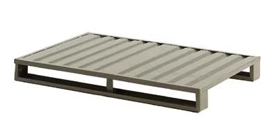 Stahlpalette Typ SP in Grau mit gesicktem Blechboden